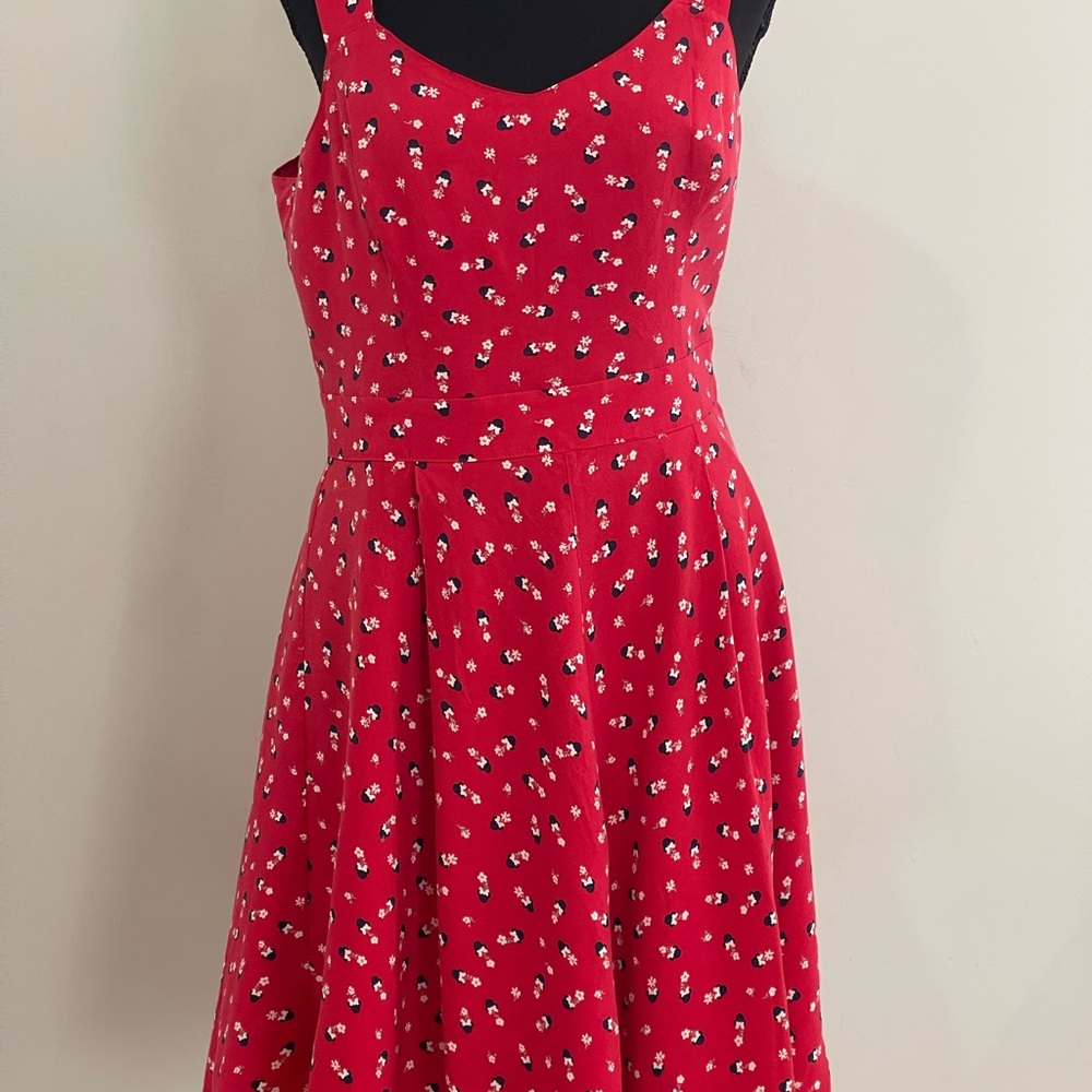 Disney Co. by LC Lauren Conrad 12 Floral/Mickey Knee Length Cut Out Back 141